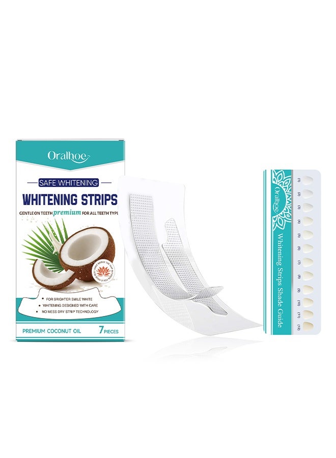 ORALHOE 7-Piece WhiteStrips Dental Whitening Kit, Oral care Teeth Whitening Strips Kit, for Coffee Soda Drinkers & Yellow Stains - Image 1
