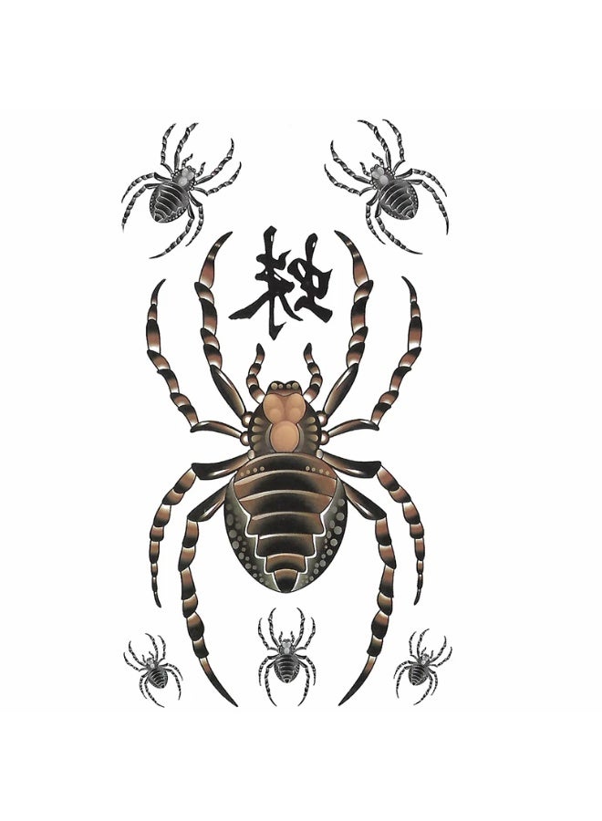 Totto Japanese Style Spider Temporary Tattoo Design