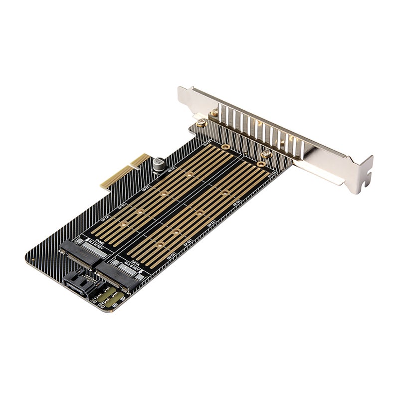 PCI-E X4 to M.2 NVME&NGFF Adapter Card SSD Converter Card Compatible with PCI-E X4/X8/X16 Support NVME SATA Protocols - Image 2