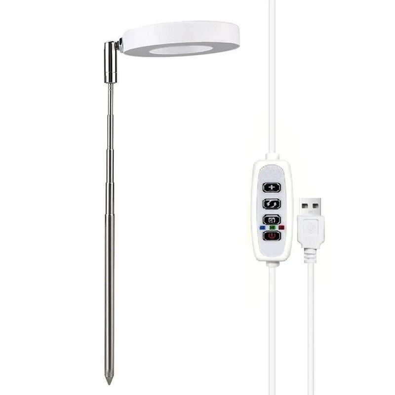 مصباح تنمو النباتات LED بأضواء حمراء وزرقاء وبيضاء ودافئة، 48 كرة مصباح LED لكل رأس، 13 واط، 360 مل، 190.00 × 120.00 × 40.00 ملم، مؤقت زمني 3/9/12 ساعة، 10 مستويات لمعان، معتمدة من FCC، غلاف من سبائك الألومنيوم، ضمان لمدة عامين - Image 1