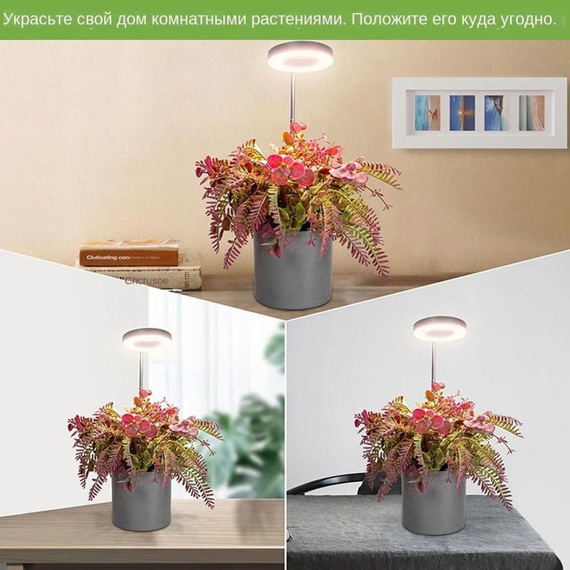 مصباح تنمو النباتات LED بأضواء حمراء وزرقاء وبيضاء ودافئة، 48 كرة مصباح LED لكل رأس، 13 واط، 360 مل، 190.00 × 120.00 × 40.00 ملم، مؤقت زمني 3/9/12 ساعة، 10 مستويات لمعان، معتمدة من FCC، غلاف من سبائك الألومنيوم، ضمان لمدة عامين - Image 3