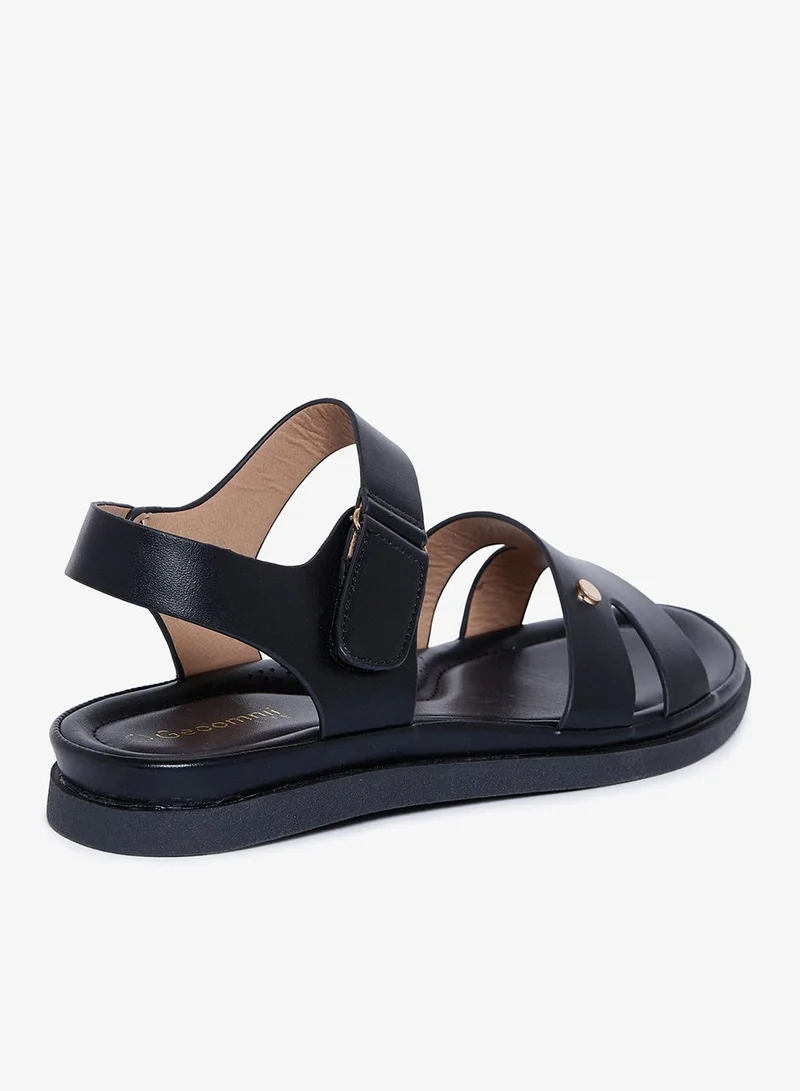 Geoomnii BLACK Geoomnii Comfort Slide Sandals for Women – Cushioned Slip-On Casual Sandals for Daily Wear, Home, Travel & Walking for Women | Best Price UAE