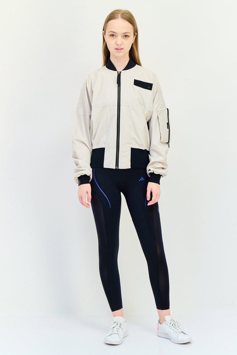 Adidas x Parley Women Sportswear Fit Outdoor Bomber Jacket, Light Grey - Image 2