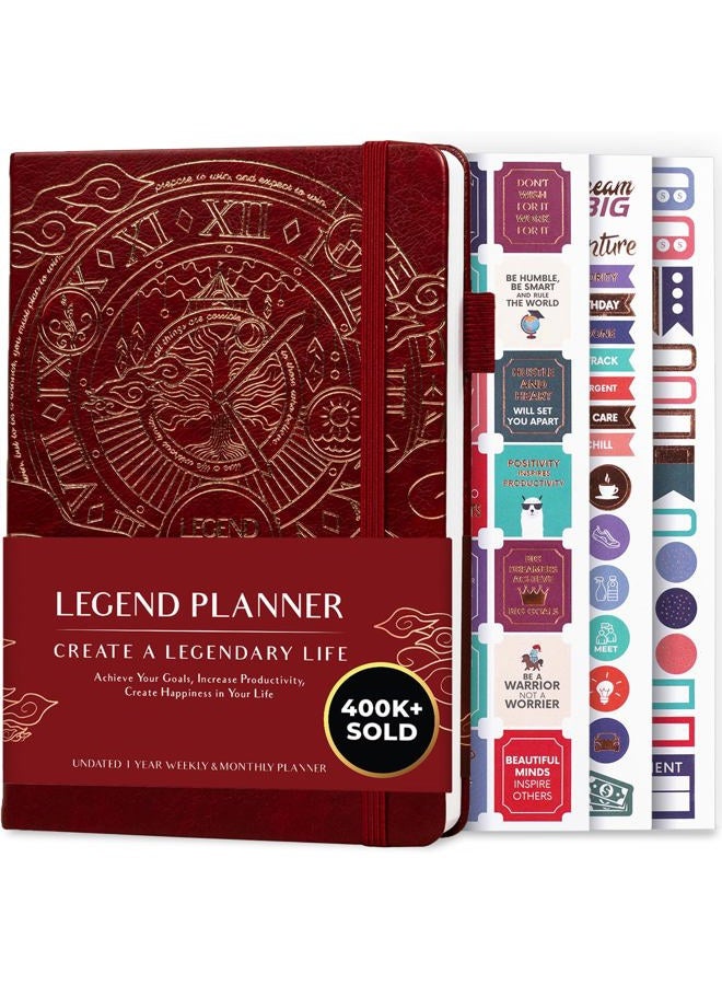 Legend Planner – Deluxe Weekly & Monthly Life Planner to Hit Your Goals & Live Happier. Organizer Notebook & Productivity Journal. - Image 1