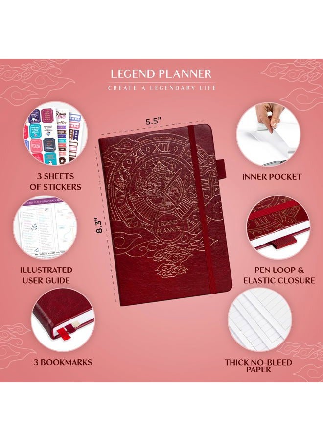 Legend Planner – Deluxe Weekly & Monthly Life Planner to Hit Your Goals & Live Happier. Organizer Notebook & Productivity Journal. - Image 2