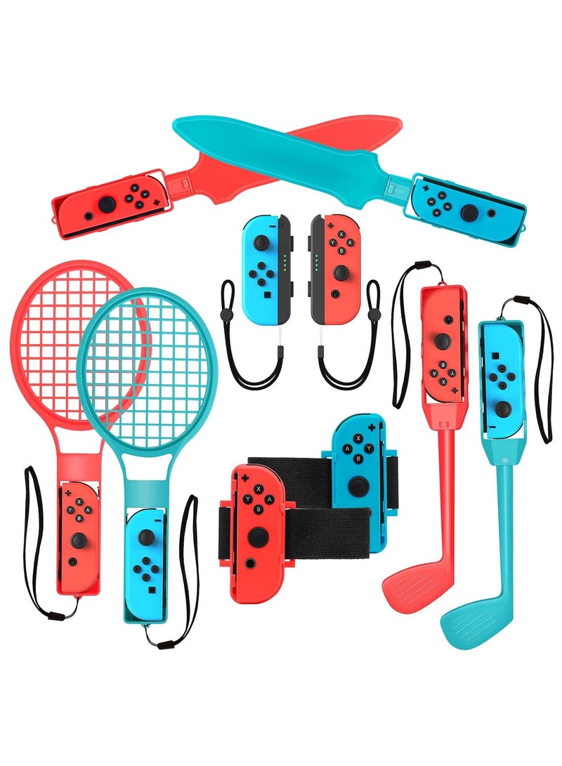 10 in 1 Switch Sports Accessories for Nintendo Switch Games , Family Party Pack Game Accessories Set Kit for Kids Switch OLED Sports Games  - Image 1