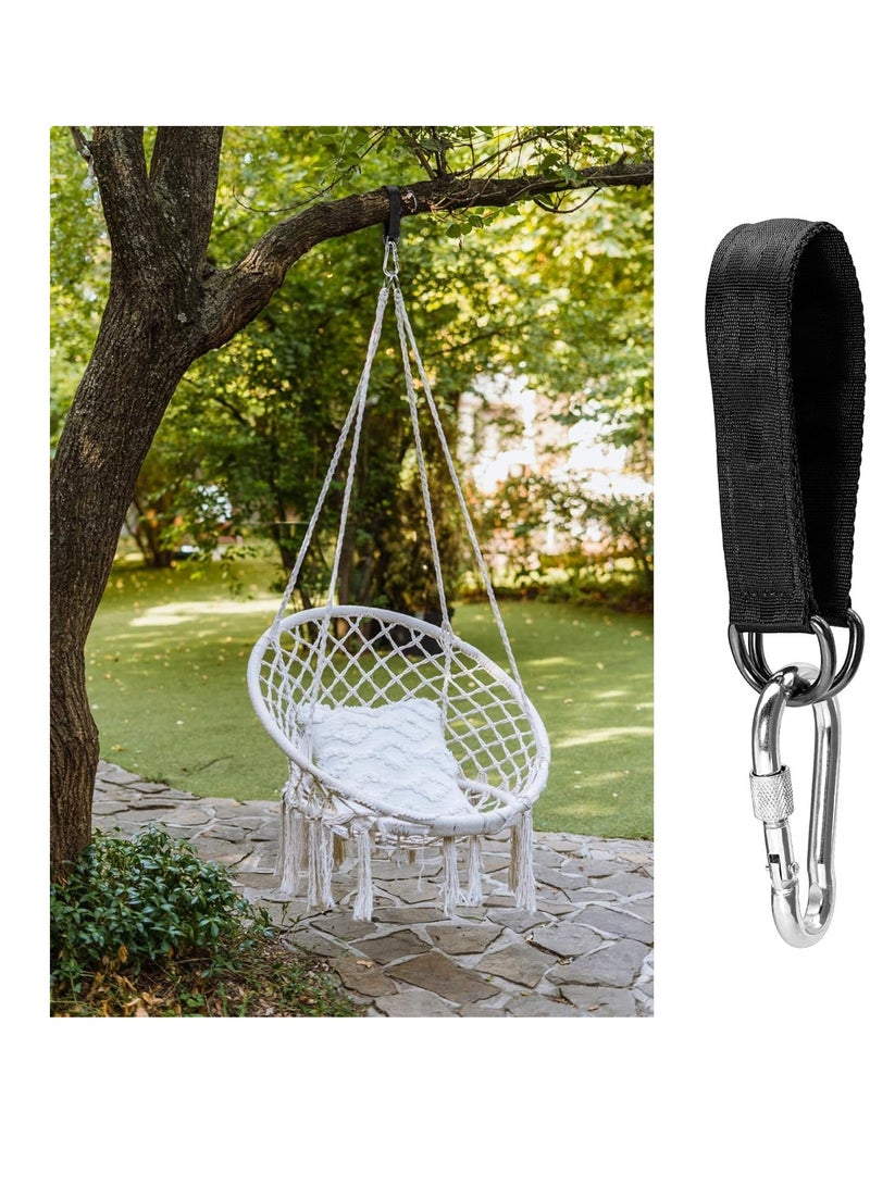 Generic Pack of 2 Swing Accessories, Tree Swing Strap, Hanging Hammock Set Portable Nylon Hanging Swing Strap Rip Resistant Hanging Strap with 4 Carabiners and 4 D-Rings for Hanging Swing Chair  - Image 3