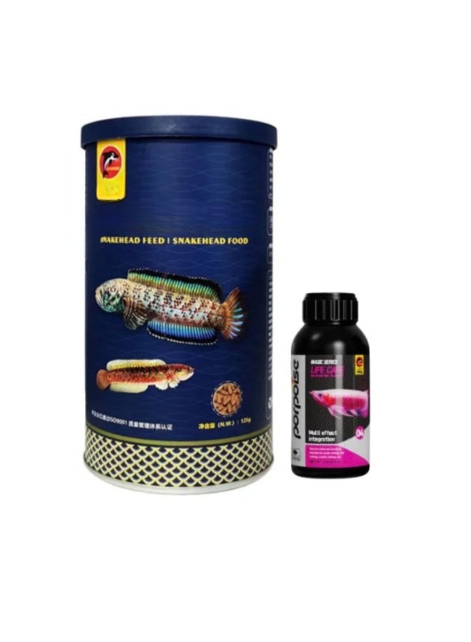 Porpoise Snakehead Fish Food 400 gram + Porpoise Life Care Multifunction Treatment – 100 ML Combo - Image 1