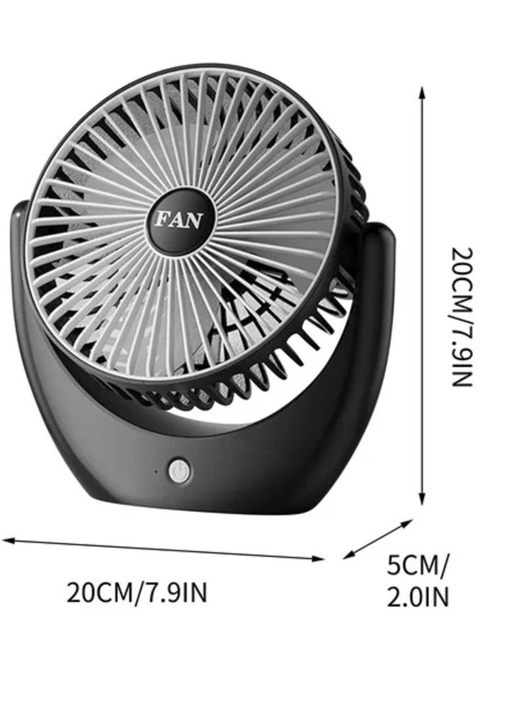Generic - Mini Portable USB Handheld Desktop Fan 3 Speeds with Stand - Image 1