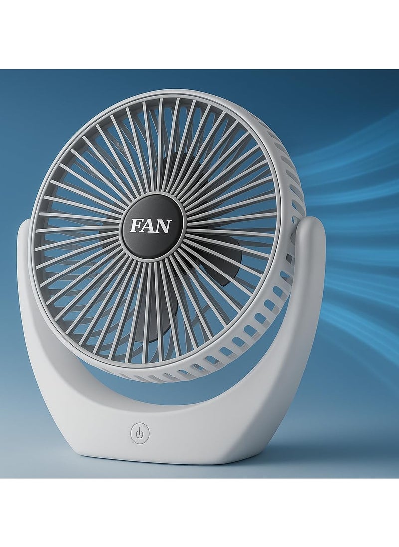 Generic - Mini Portable USB Handheld Desktop Fan 3 Speeds with Stand - Image 1