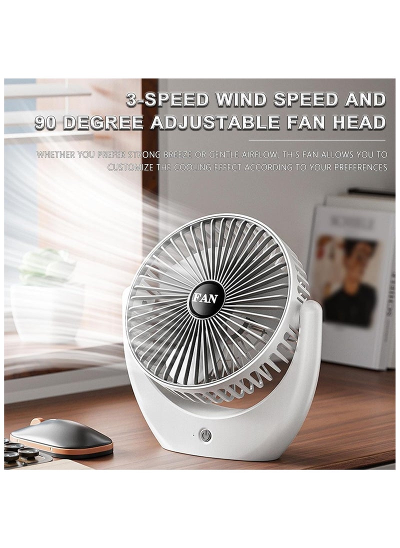 Generic - Mini Portable USB Handheld Desktop Fan 3 Speeds with Stand - Image 1