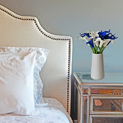 Mandy's PU Blue and White Calla Lily Artificial Flowers 20 Stems 13.5in Faux Realistic Centerpiece DIY Bridal Bouquet Home Décor - Image 4