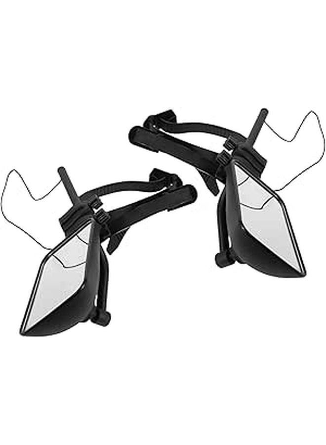 Clip On Towing Mirror Extensions Black Wide Rearview Side Mirrors For Trucks Pickups Trailers - Image 1