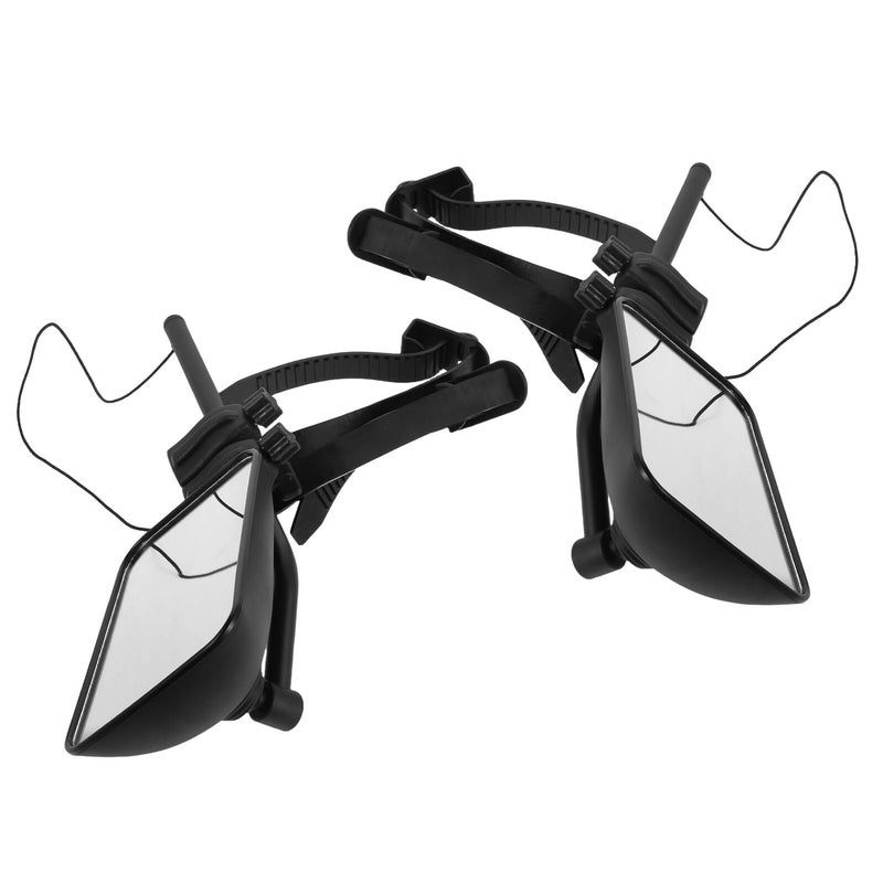 Clip On Towing Mirror Extensions Black Wide Rearview Side Mirrors For Trucks Pickups Trailers - Image 2