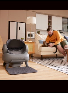 Neakasa Neakasa⁺ M1 Open-Top Self-Cleaning Smart Cat Litter Box, Automatic Cat Litter Box With APP Control, Odor-Free Waste Disposal Bags (2 Rolls) & Litter Mat Included. [Full Pack Set + 12 Months International Warranty].  - Image 2