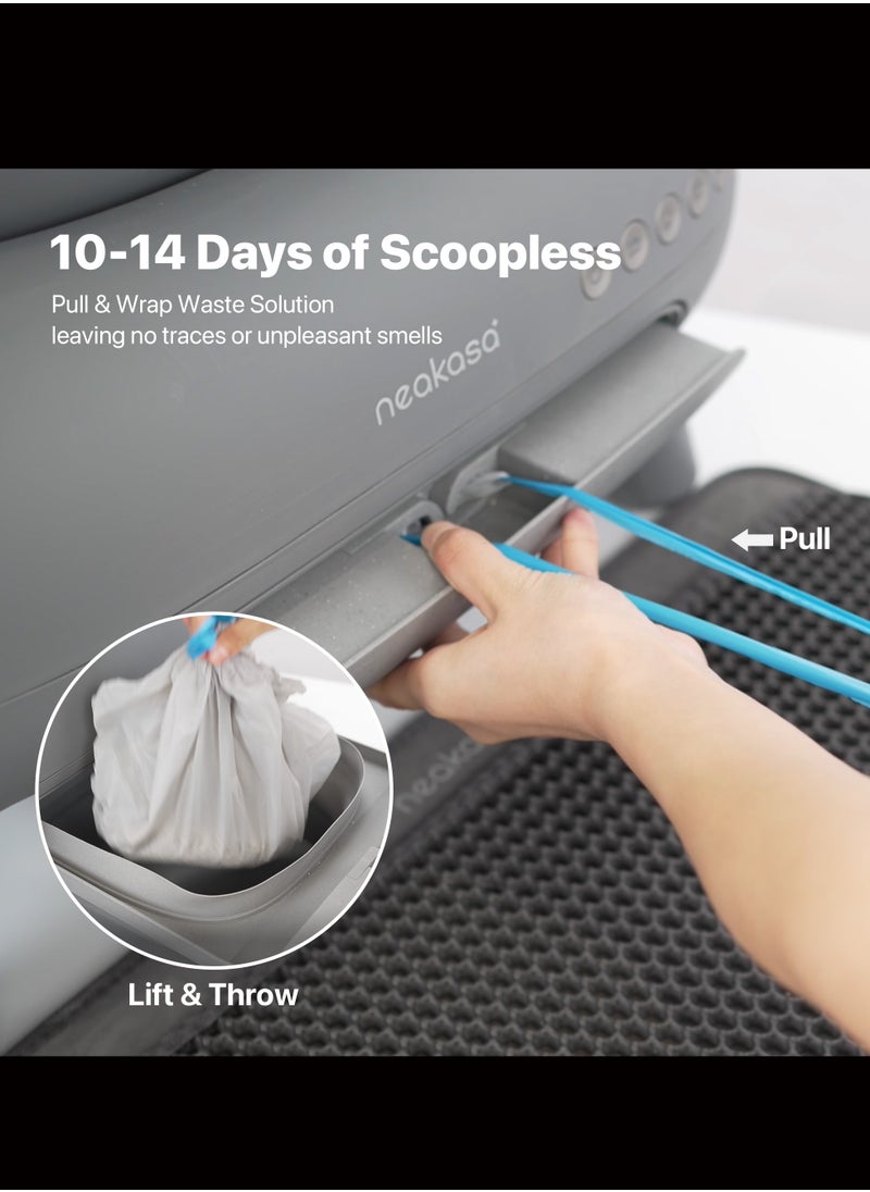 Neakasa - Neakasa⁺ M1 Open-Top Self-Cleaning Smart Cat Litter Box, Automatic Cat Litter Box With APP Control, Odor-Free Waste Disposal Bags (2 Rolls) & Litter Mat Included. [Full Pack Set + 12 Months International Warranty]. - Image 1