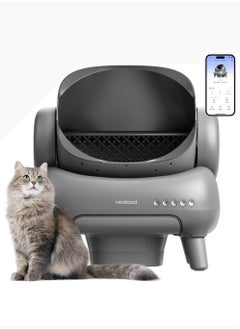 Neakasa⁺ M1 Open-Top Self-Cleaning Smart Cat Litter Box, Automatic Cat Litter Box With APP Control, Odor-Free Waste Disposal Bags (2 Rolls) & Litter Mat Included. [Full Pack Set + 12 Months International Warranty].