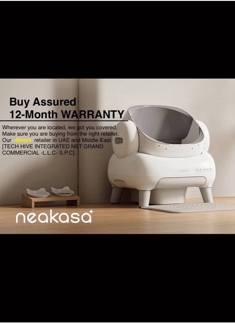 Neakasa - Neakasa⁺ M1 Open-Top Self-Cleaning Smart Cat Litter Box, Automatic Cat Litter Box With APP Control, Odor-Free Waste Disposal Bags (2 Rolls) & Litter Mat Included. [Full Pack Set + 12 Months International Warranty]. - Image 1