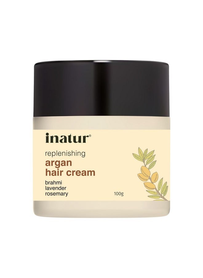 INATUR Argan Oil Hair Cream - Daily Styling, Frizz Control, Natural & Vegan (100 Grams) 