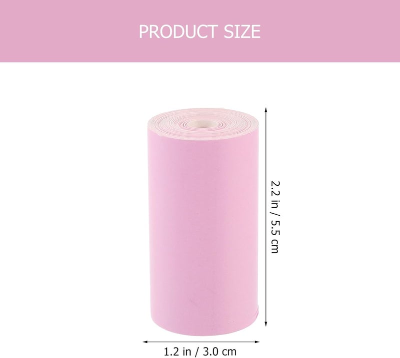 4 Rolls Thermal Paper Roll for Cash Register 5.7 X 3 Inches Pink Thermal Printing Receipt Paper for Hospital Bank Queue Machines - Image 2