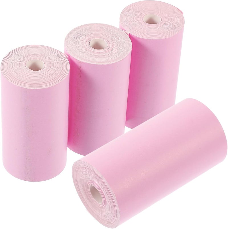 4 Rolls Thermal Paper Roll for Cash Register 5.7 X 3 Inches Pink Thermal Printing Receipt Paper for Hospital Bank Queue Machines - Image 1