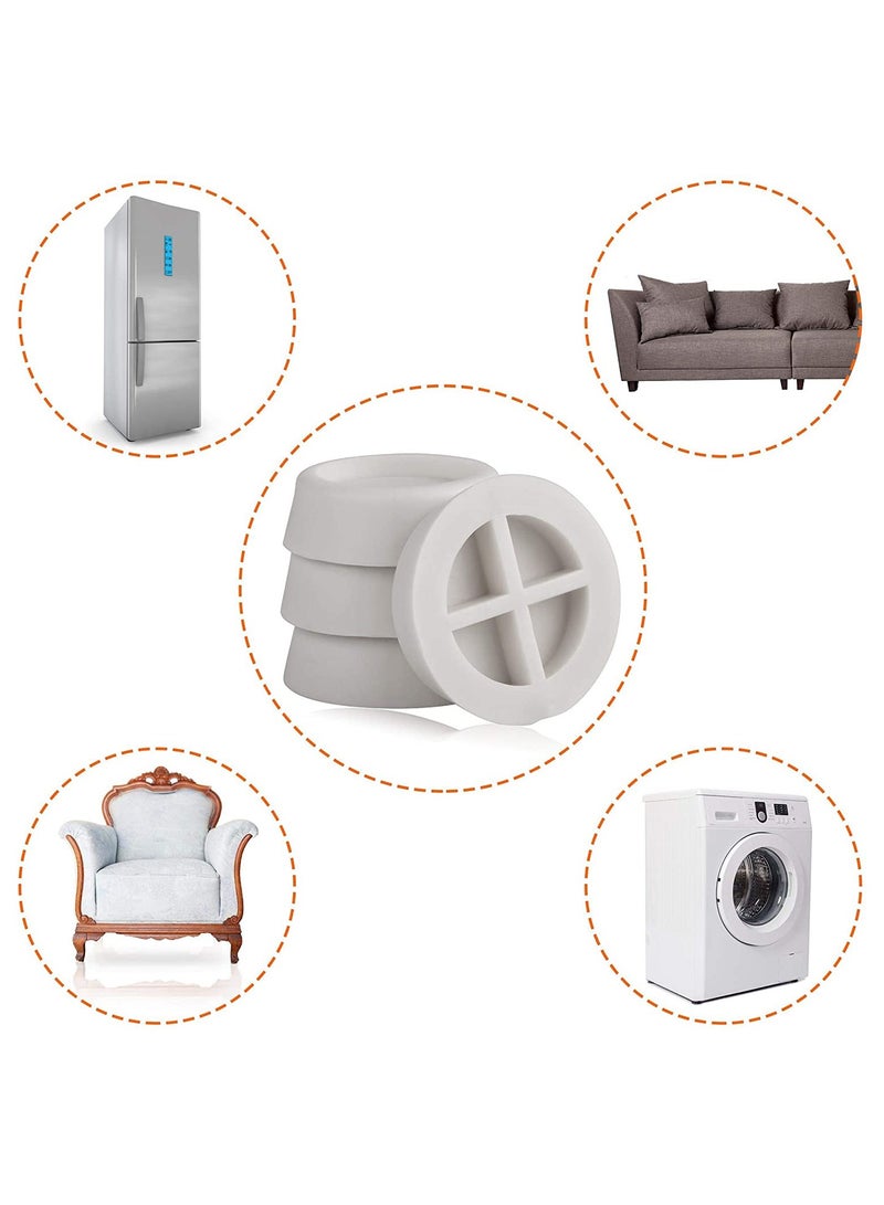 8 PCS Washing Machine Feet Anti Vibrant Pads Non Slip Vibration Dampers Shock Absorbing Feet Pad Rubber Block Anti Walk Washer Pads for Any Washer Dryer Machine - Image 3