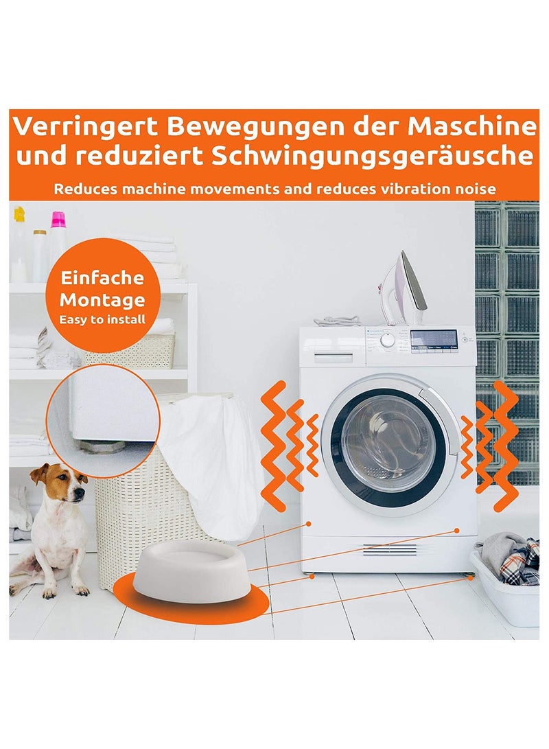 8 PCS Washing Machine Feet Anti Vibrant Pads Non Slip Vibration Dampers Shock Absorbing Feet Pad Rubber Block Anti Walk Washer Pads for Any Washer Dryer Machine - Image 4