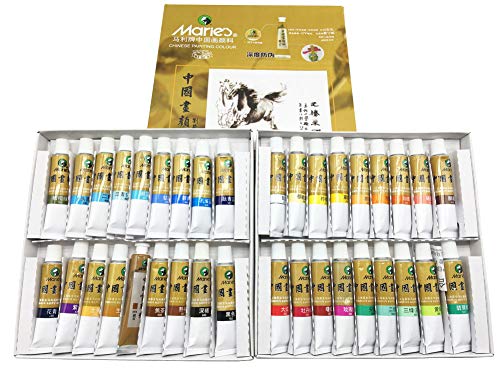 Easyou Marie Chinese Painting Color Tubes Pigment Water Color Big Size Watercolor Set 12mlx36colors