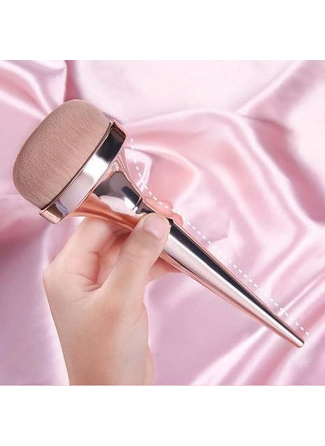 SKINPLUS SKINPLUS Pro Gold Rush Oval Makeup Brushes, 9Pcs Foundation Powder Concealer Cheek Eye Shadows Brush Set  - Image 4