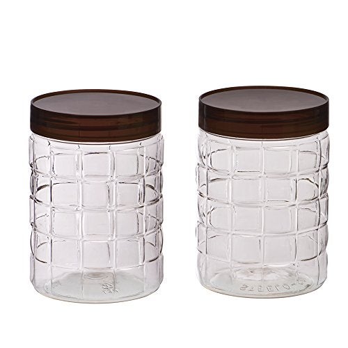 SCL Steelo Steelo Solitare Plastic PET Container Set, 1.2 litres, Set of 2, Maroon - Image 5
