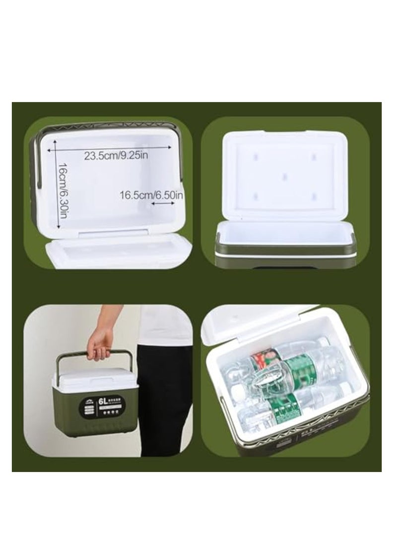 KASTWAVE - Hard Coolers, High-Capacity Ice Chest, Insulated Portable Cooler, 5.4 QT Compact Ice Coolers, Ice Chest Cooler with Three-Layer Structure, Heavy Duty Ice Box Personal Use for Outdoor Camping - Image 1
