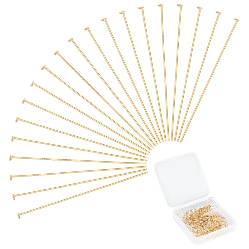 UNICRAFTALE 1000pcs Stainless Steel Eye Pin, 0.6mm Pin Eyepins with Loop, 40mm Long Eye pins Hooks for Jewelry Making Arts & Crafts Projects with Storage Container, Hole 2mm - Image 1