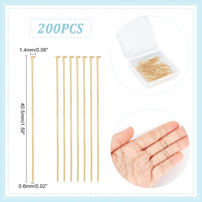UNICRAFTALE 1000pcs Stainless Steel Eye Pin, 0.6mm Pin Eyepins with Loop, 40mm Long Eye pins Hooks for Jewelry Making Arts & Crafts Projects with Storage Container, Hole 2mm - Image 4