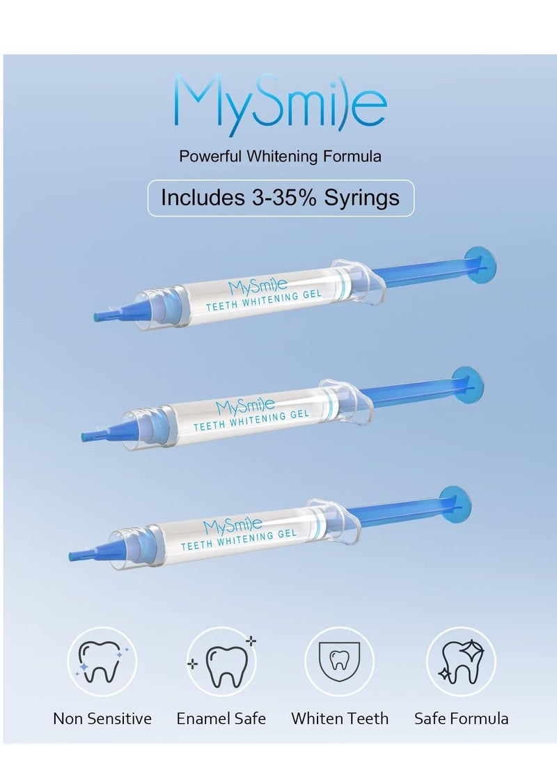 MySmile - MySmile Teeth Whitening Gel Pen Refill Pack, 3 Non-Sensitive Teeth Whitening Pen, Deluxe Teeth Whitener Dental Grade Tooth Whitening Gel with Carbamide Peroxide for Home, 10 min Fast Result Pack of 3 - Image 1