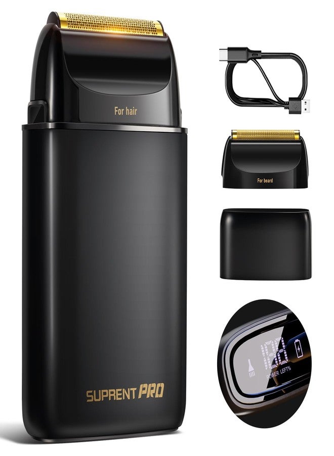 SUPRENT PRO Mens Foil Shaver Professional, Portable Men’s Facial Hair Groomer Magnetic Blade，Electric Razors for Men(Black) - Image 1