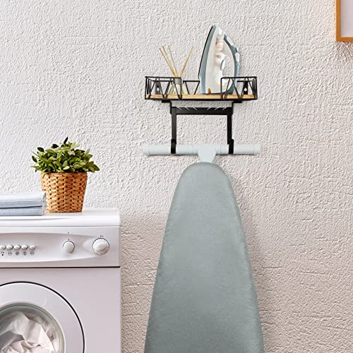 TJMOREE TJ.MOREE Ironing Board Holder Wall Mount - Laundry Room Iron and Ironing Board Hanger Laundry Room Decor Organization and Storage (T&V Shaped) - Image 3