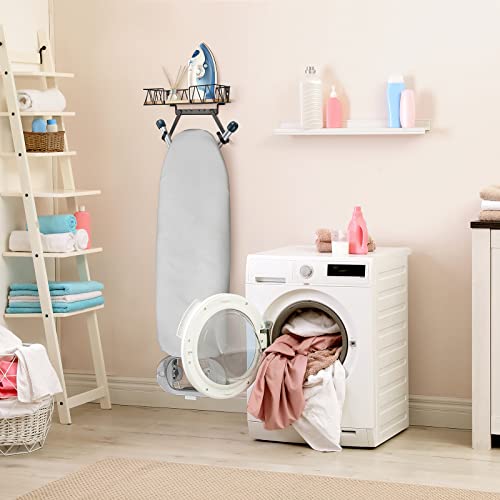 TJMOREE TJ.MOREE Ironing Board Holder Wall Mount - Laundry Room Iron and Ironing Board Hanger Laundry Room Decor Organization and Storage (T&V Shaped) - Image 4