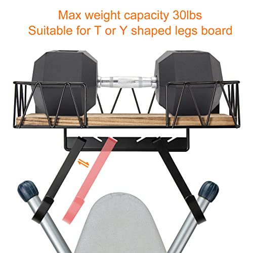 TJMOREE TJ.MOREE Ironing Board Holder Wall Mount - Laundry Room Iron and Ironing Board Hanger Laundry Room Decor Organization and Storage (T&V Shaped) - Image 5