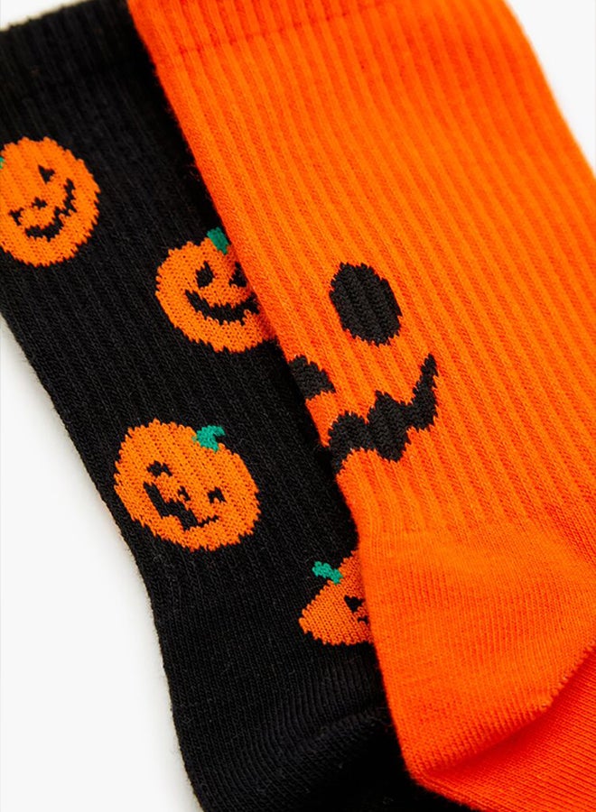 FOREVER 21 Jack-O-Lantern Crew Socks Set - 2 pack  - Image 2