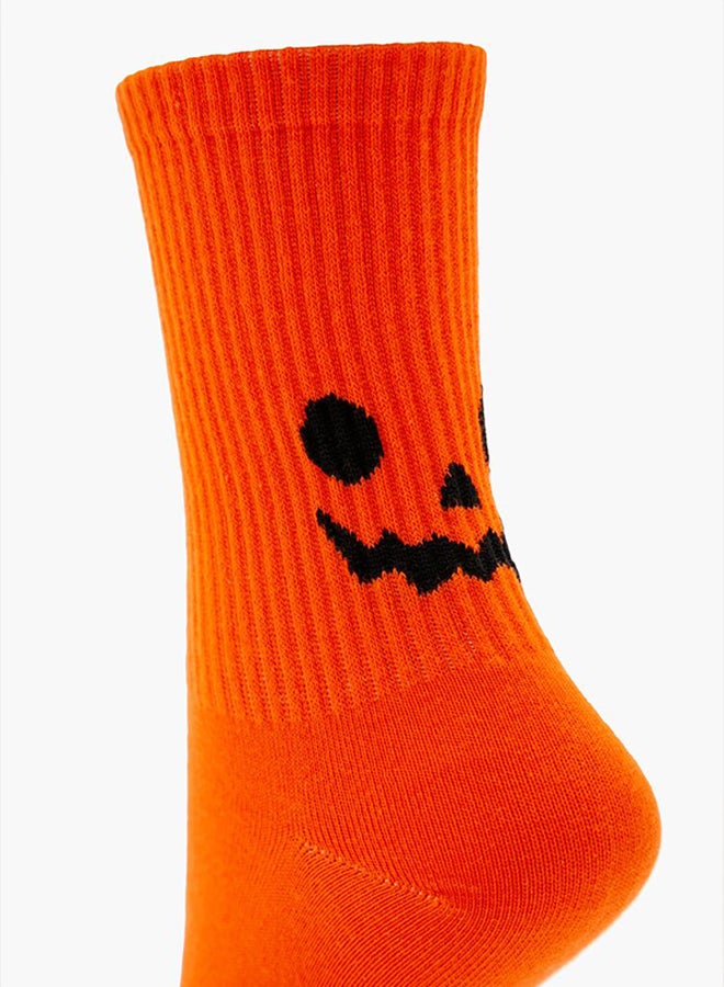 FOREVER 21 Jack-O-Lantern Crew Socks Set - 2 pack  - Image 3