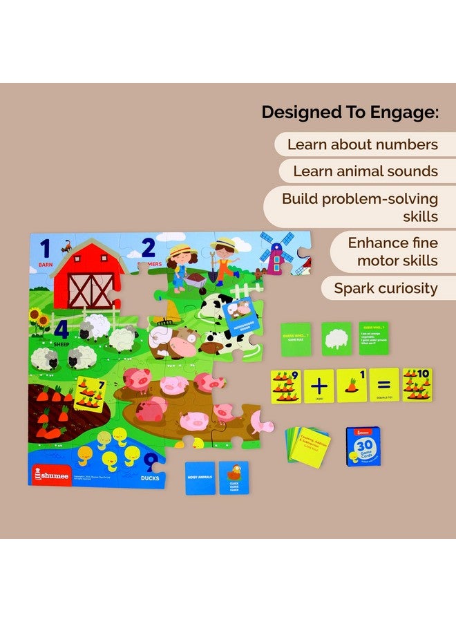 Shumee My Jumbo Floor Puzzle - Farm Friends- 30 Cards With 8 Games - 48 Pieces - Image 5