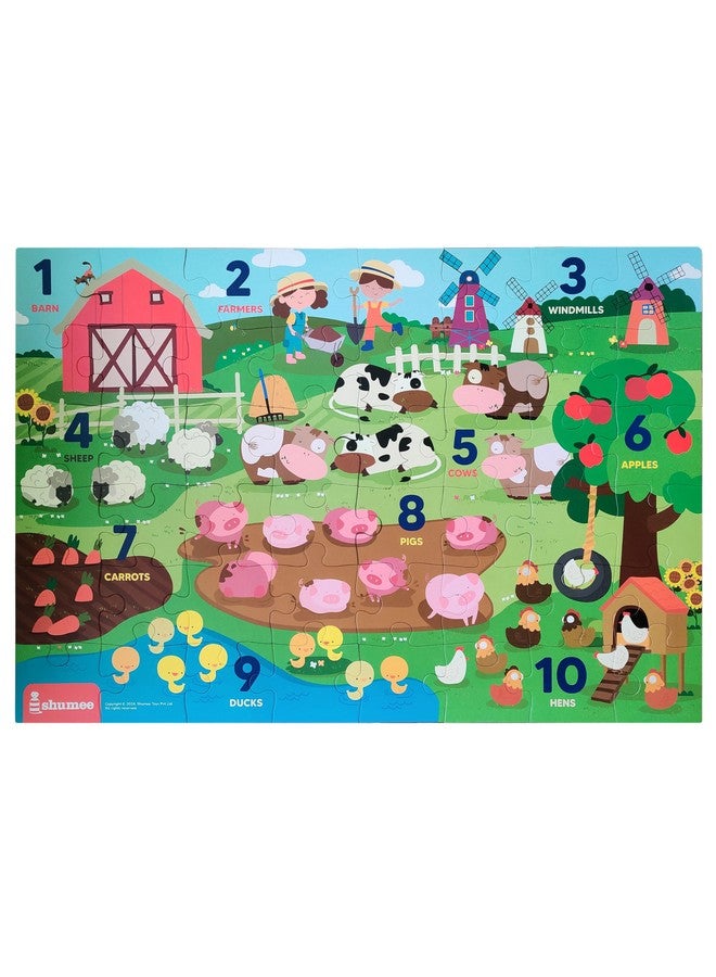 Shumee My Jumbo Floor Puzzle - Farm Friends- 30 Cards With 8 Games - 48 Pieces - Image 1