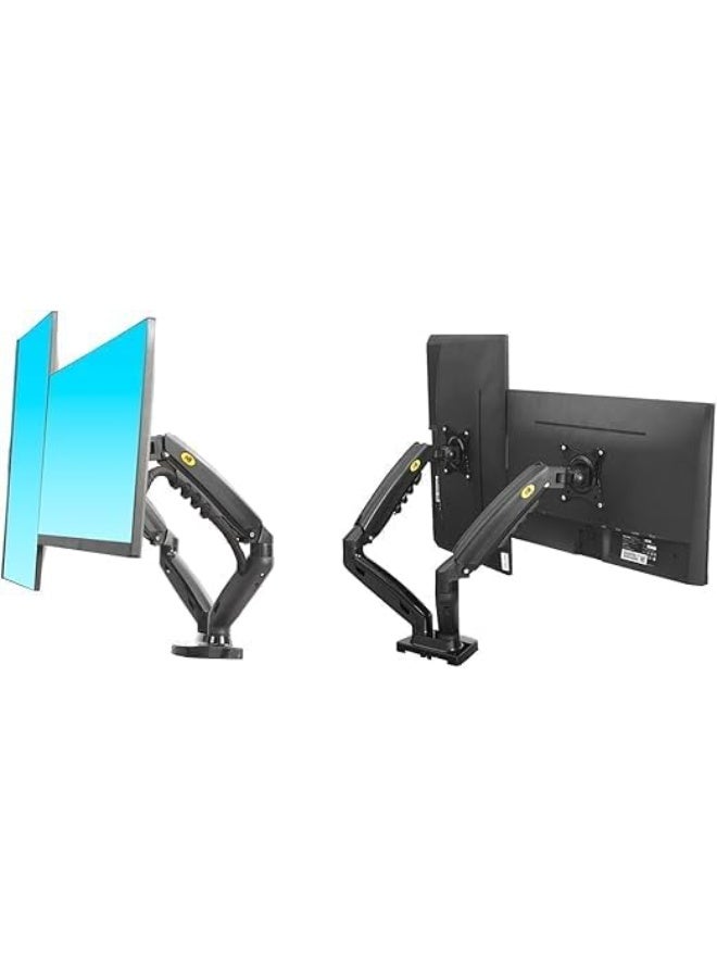 NB North Bayou Dual Monitor Desk Mount, Full Motion Swivel Computer Monitor Arm for Two 17-27 Inch Monitors with Load Capacity 4.4~19.8 lbs Each Monitor F160 - Image 1