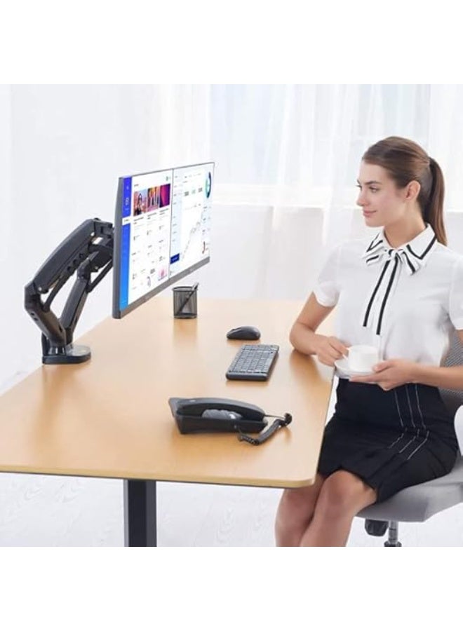 NB North Bayou Dual Monitor Desk Mount, Full Motion Swivel Computer Monitor Arm for Two 17-27 Inch Monitors with Load Capacity 4.4~19.8 lbs Each Monitor F160 - Image 3