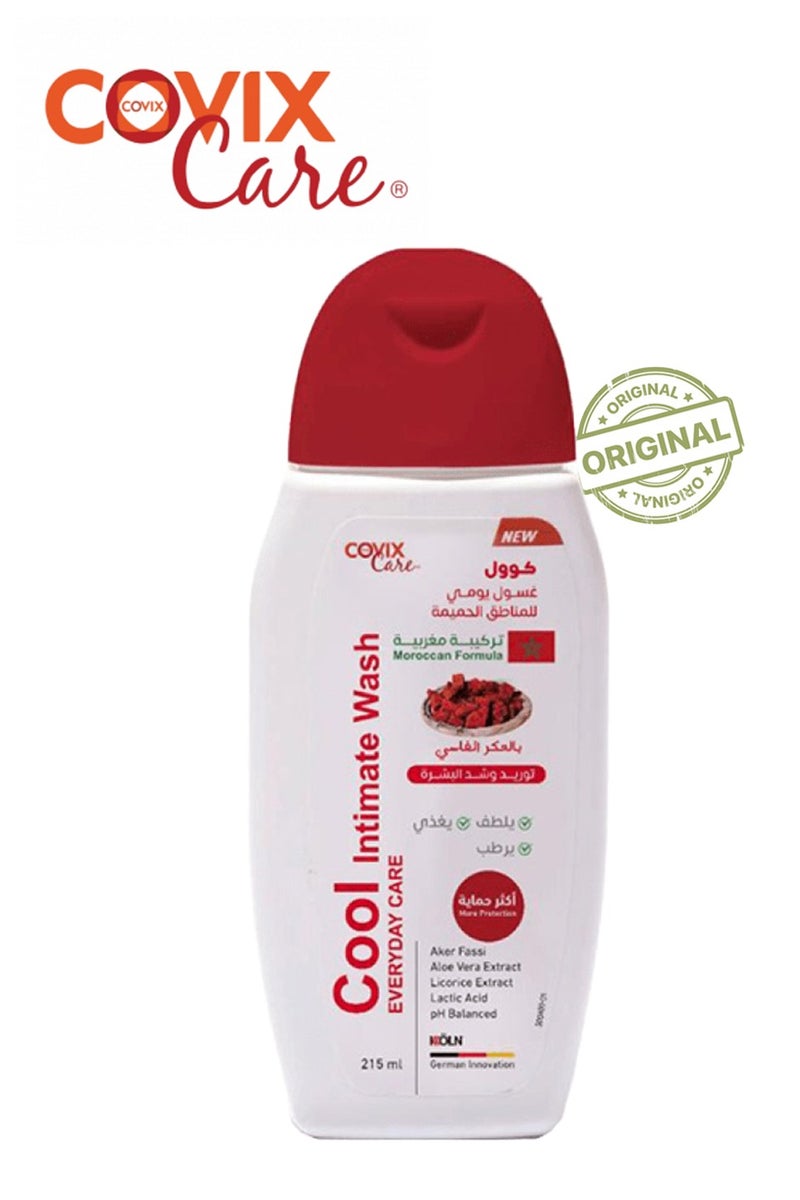 covix care Cool Intimate Wash Everyday Care Aker Fassi & Aloe Vera 215 ml - Image 1