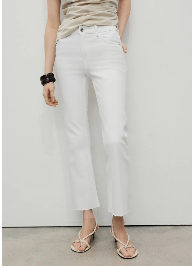 MANGO Sienna Flared Cropped Jeans