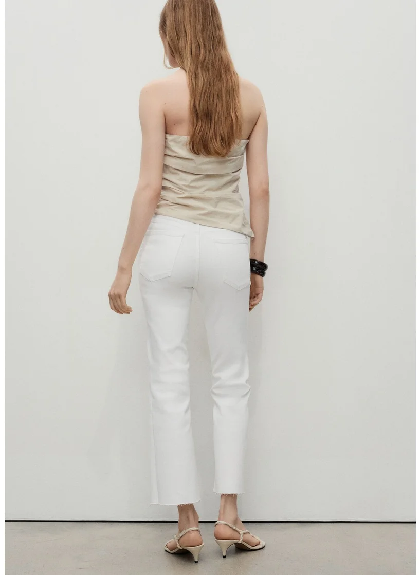 MANGO Sienna Flared Cropped Jeans