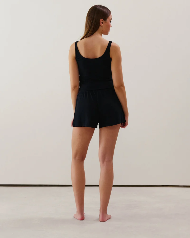 UNDIZ Ribbed jersey tank top - black