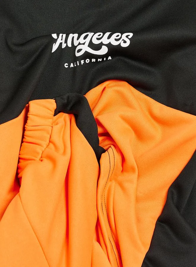 Styli Colorblock Lightweight Hoodie and Jogger Set