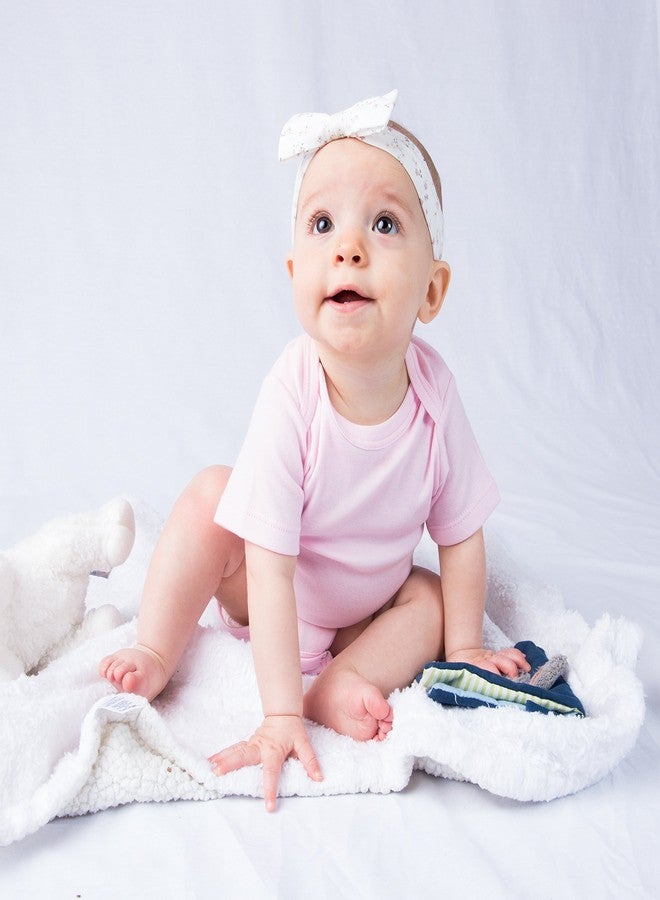 Laughing Giraffe Baby Blank Short Sleeve Unisex One Piece Bodysuit (3-6 Months, Pink) - Image 4